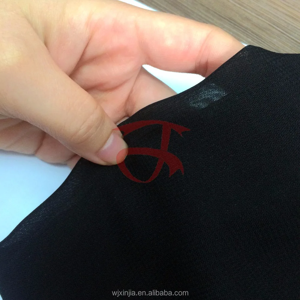 Formal Black Wool Chiffon Abaya Scarf Fabric for Muslim Women Scarf