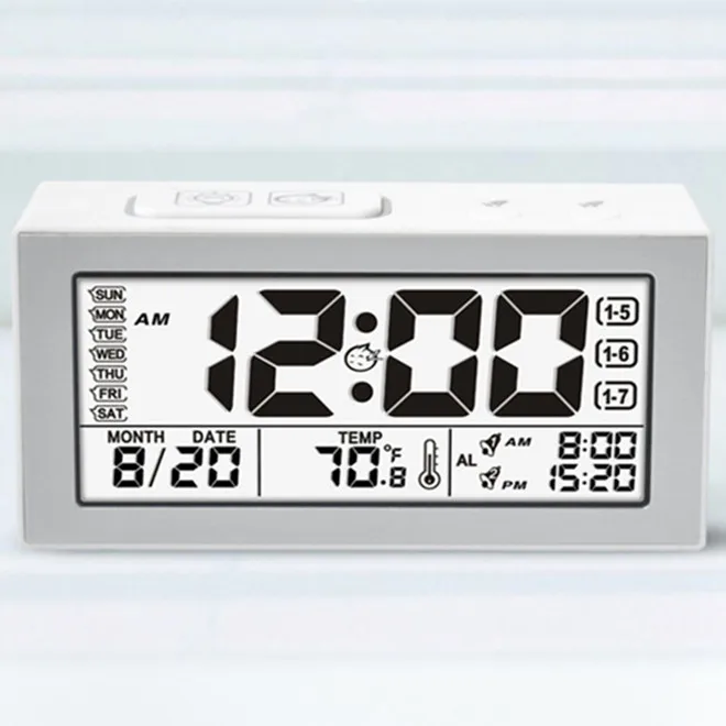 multiple alarm digital smart light table intelligent clock