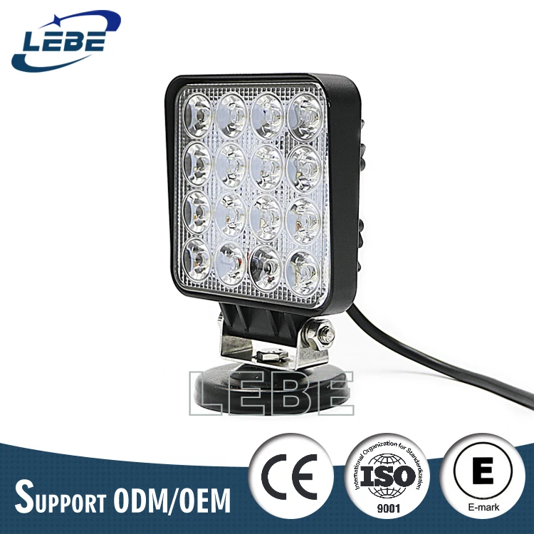 Round Square LED Driving Light 4x4 48W LED Work Light for Jeep