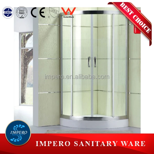 New design modern sliding tempered glass corner shower cabins and price
