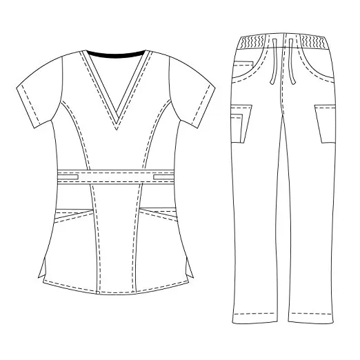 
High Quality Customized Hospital Waterproof Nurse Medical Scrub 