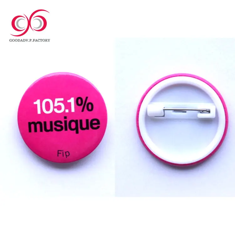 Пользовательские металлические pinback pin кнопки 44 мм нажимаемая Оловянная Кнопка значок клип