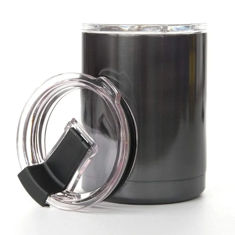 10 унций пищевой нержавеющей стали кофе вино стакан с заменяемыми крышками Изолированный Вакуумный термос чашка порошок кружки с покрытием