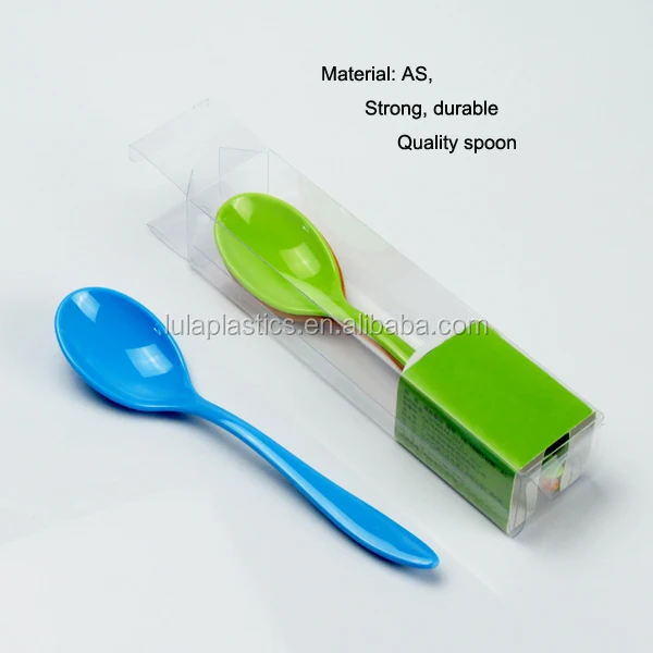 LULA Wholesale Promotion Set Of Four Colorful Plastic Jam Honey Spoon OEM AS Large Serving Soup Spoon With Custom Printing
