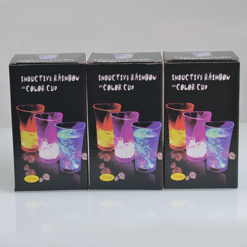 Water Inductive Automatic Light up led Juice cup for halloween christmas party drink