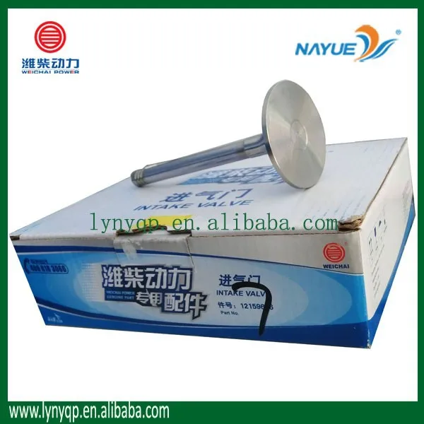 weichai engine parts exhaust valve 12159608 wp6g125e22 diesel engine intake valve