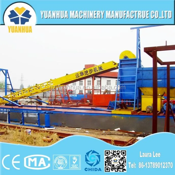
heavy duty gold dredging equipment with processing line 