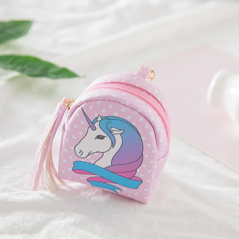 Zipper Leather Money Wallet Hologram Girls Change Unicorn Coin Purse Wallet Horse  Children Credit Card Holder Money Pouch Bag