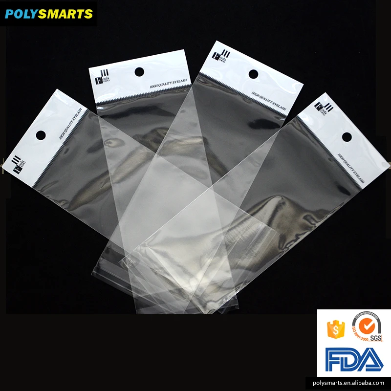 Clear OPP Plastic Sleeves For Cards OPP  Header Bag Gifts Packing Bag*