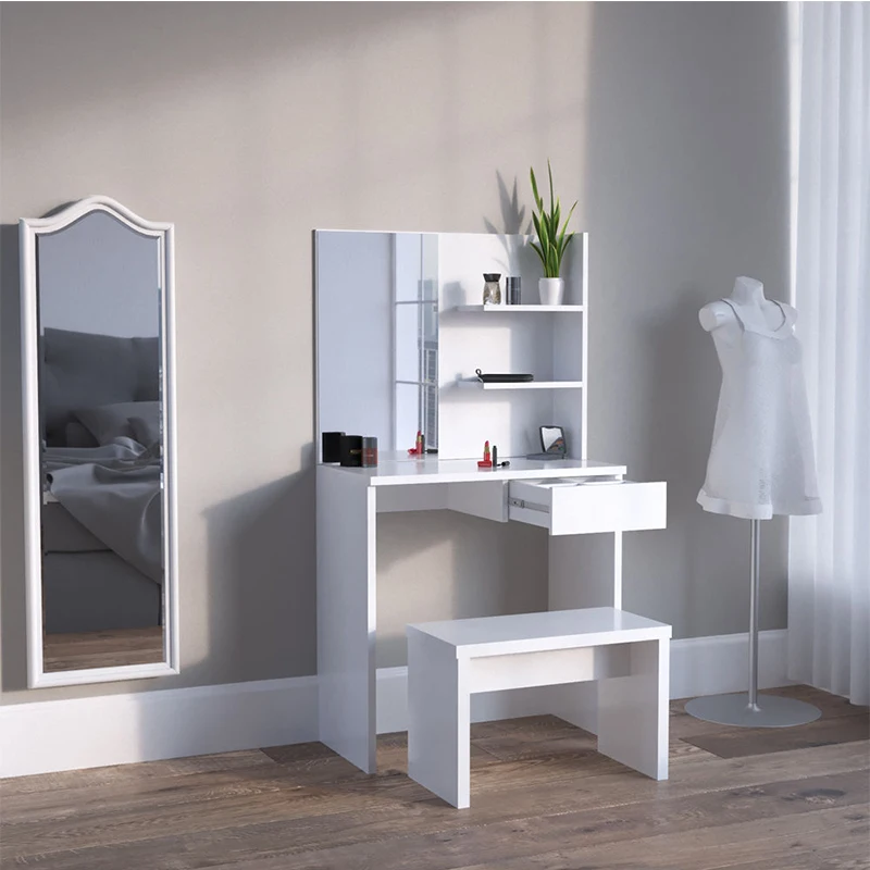  Современный туалетный столик комод с зеркалом белая мебель для спальни скандинавский