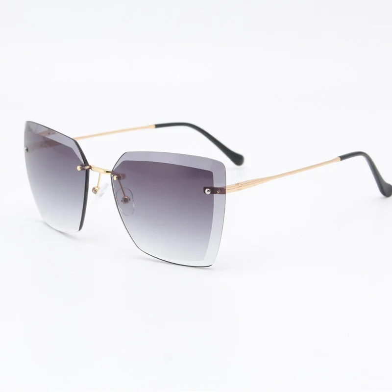 High quality frameless Sunglasses custom own brand logo sun glasses 66RS