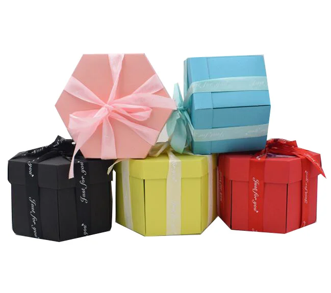 DIY birthday wedding romantic engagement party paper explosion surprise photo album creative gift bomb box