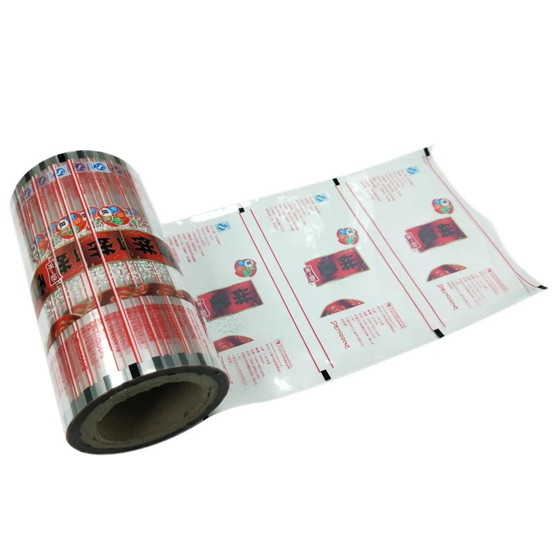 
Custom printed laminated food packaging plastic roll film biscuit packaging film for rice cake use 