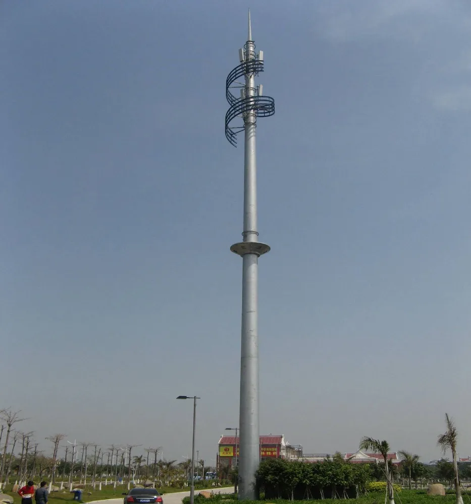 Steel landscape monopole tower design facbrication