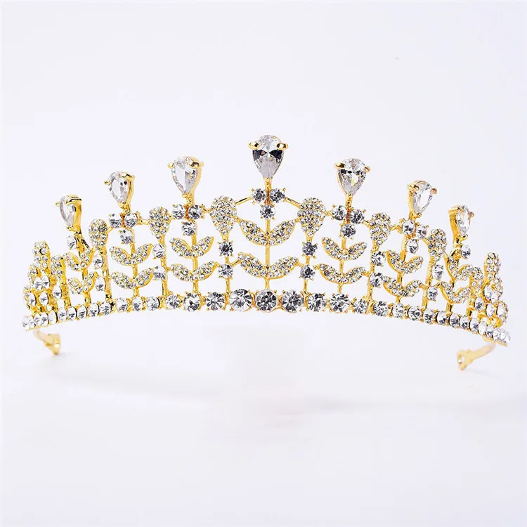 
Fashion wedding gold hair accessories crystal bride hair band silvery 