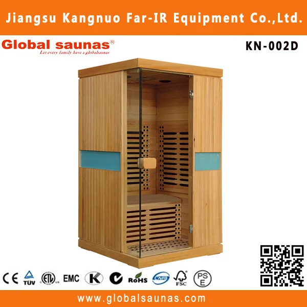ce long chair glass far infrared sauna with 2 people