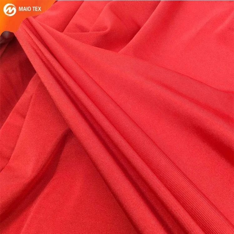 
red color bright upf 50 86% polyester 14% elastane swimwear fabric for leggings 