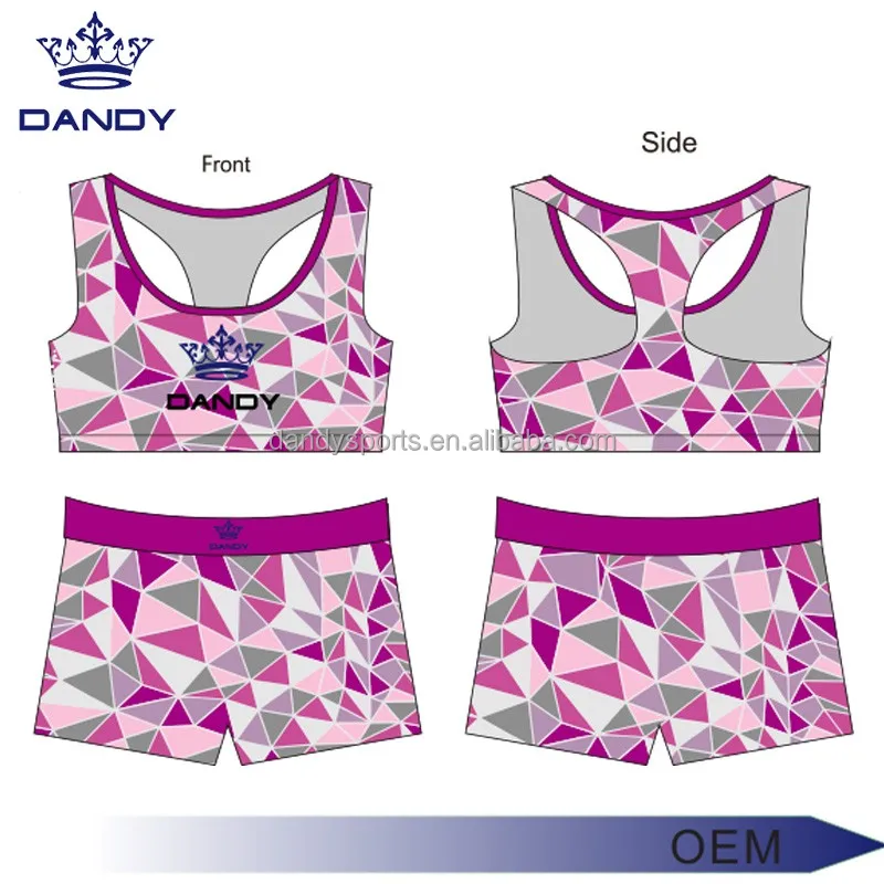 digital machine full sublimation youth cheer top fitness sports cheerleading uniforms