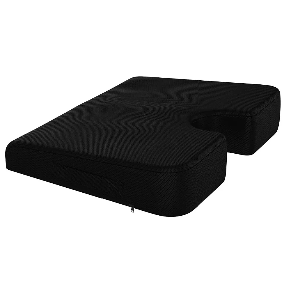 Coccyx Seat wedge Cushion with Non Slip Grip Bottom Reduces Pressure of Coccyx, Tailbone and Hip Bones While Driving and Sitting