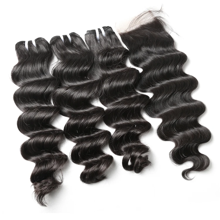 human bundles tangle and shed free best price fast delivery brazilian loose deep wave hair weave