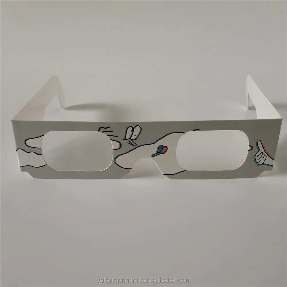 Customized Printed Paper 3D Firework Diffraction Glasses