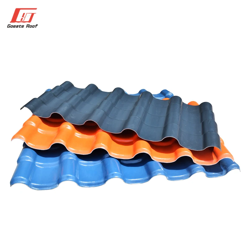 China supplier sheets synthetic raffia rubber roof shingles resin roof tile pvc trapezoid ASA synthetic classical resin tile