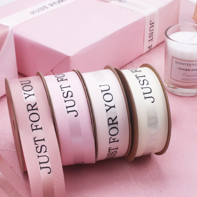  Новое поступление 1 дюйм 25 мм атласная лента с принтом в крупный рубчик