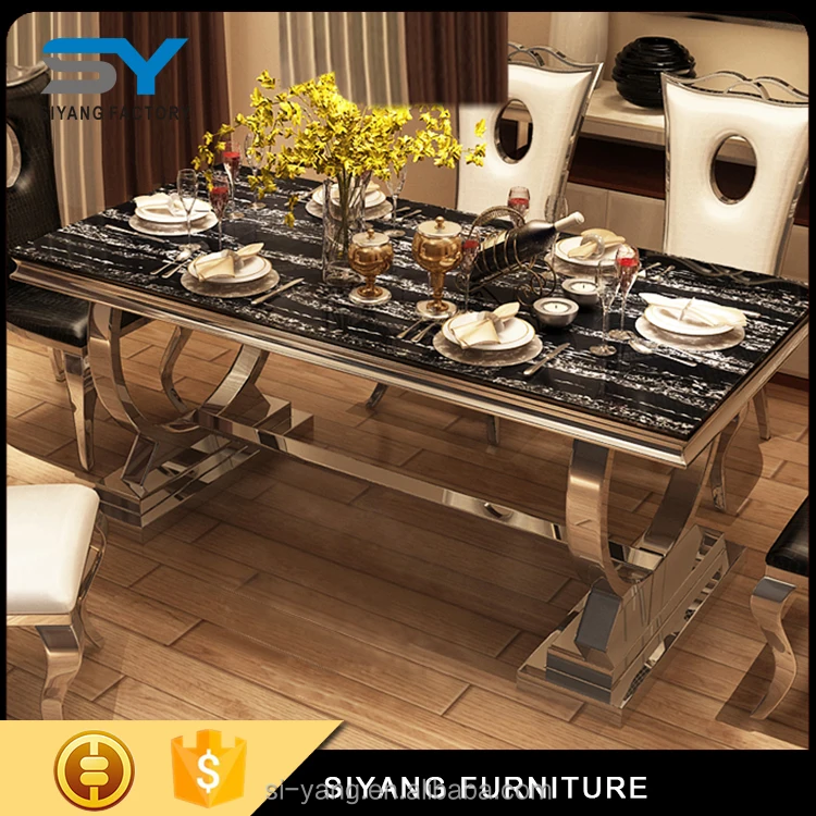2017 dining table with marble top for sale CT002