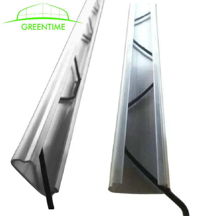 Greenhouse film wiggle wire lock channel