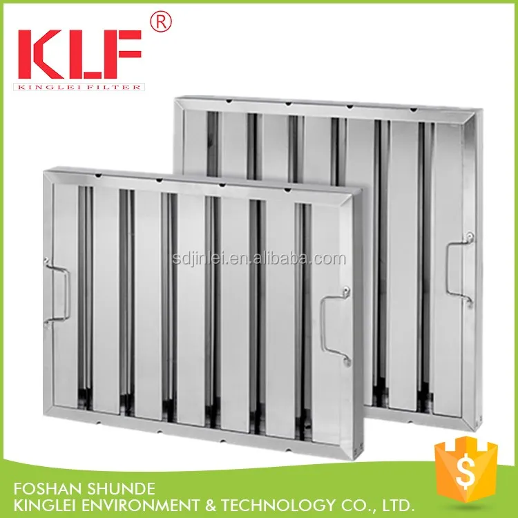 
OEM Stainless Steel Grease trap Commercial Kitchen Hood Baffle Grease Filter 