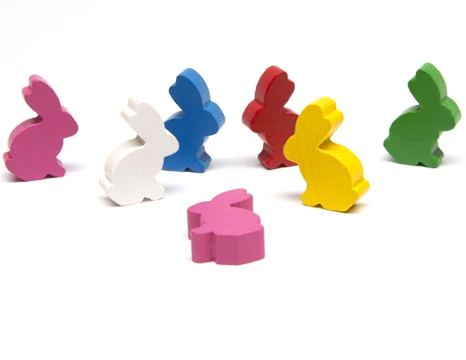 Custom Multi Color Wooden Meeple Game Card Game Mini Vehicle Shape Meeple Colorful Mini Wooden Meeple for Board Game