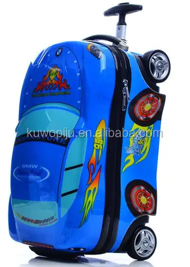 fancy pc car shape kid children trolley luggage suitcase