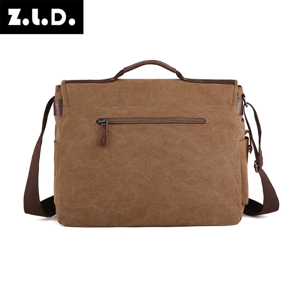 Zuo lun duo vintage canvas messenger shoulder bag men