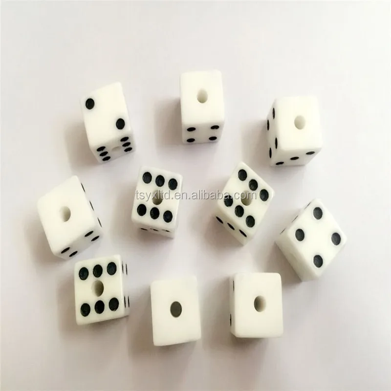 black and white customized game dice