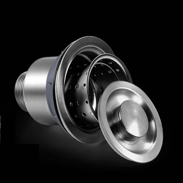 Stainless steel kitchen sink strainer