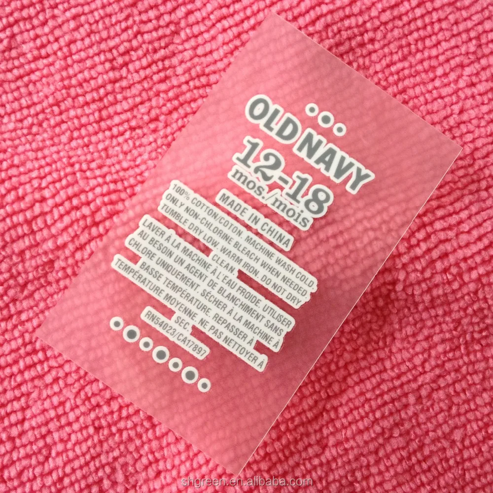 PET film washing care heat seal,tagless heat transfer sticker for textile