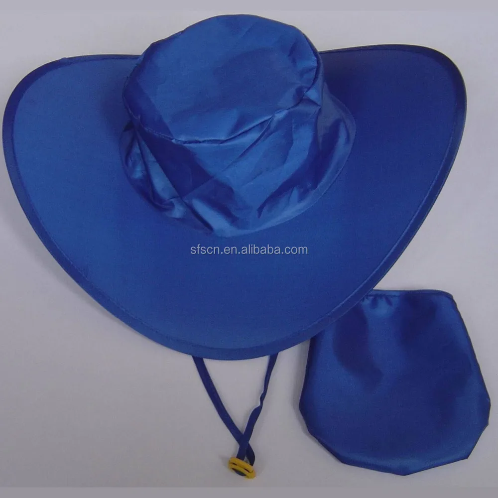 Wholesales Custom Printing Polyester Foldable Cowboy Hat