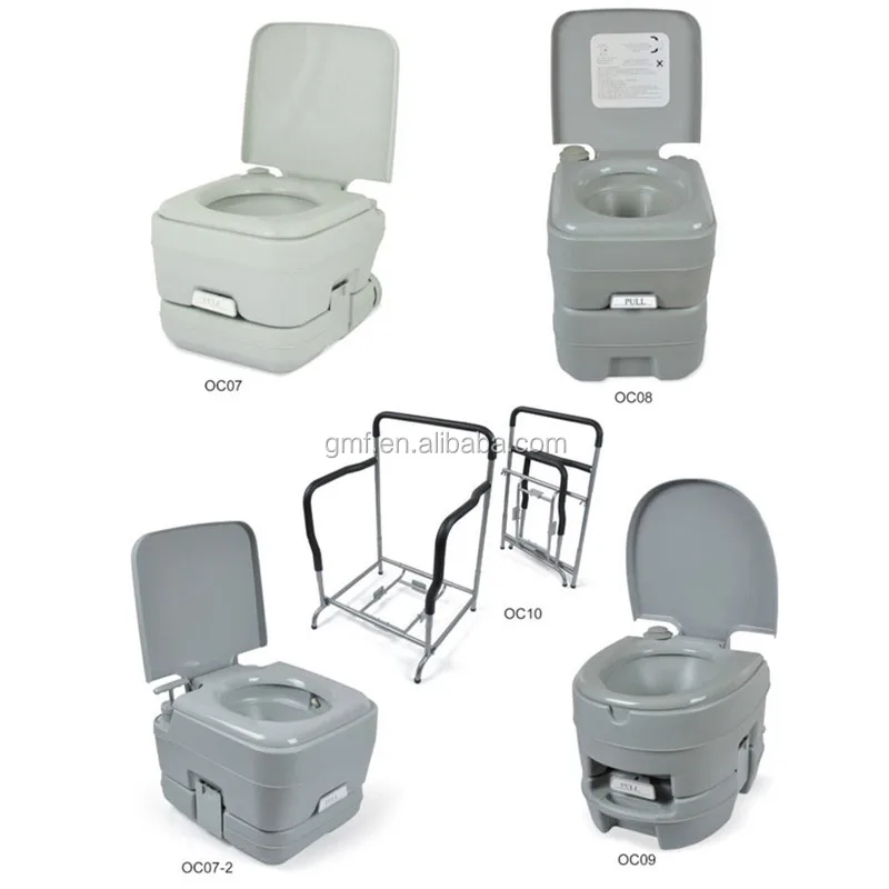 grey one piece 10L 20L used western indoor disabled flush hospital marine mobile wc camping plastic portable toilet for sale