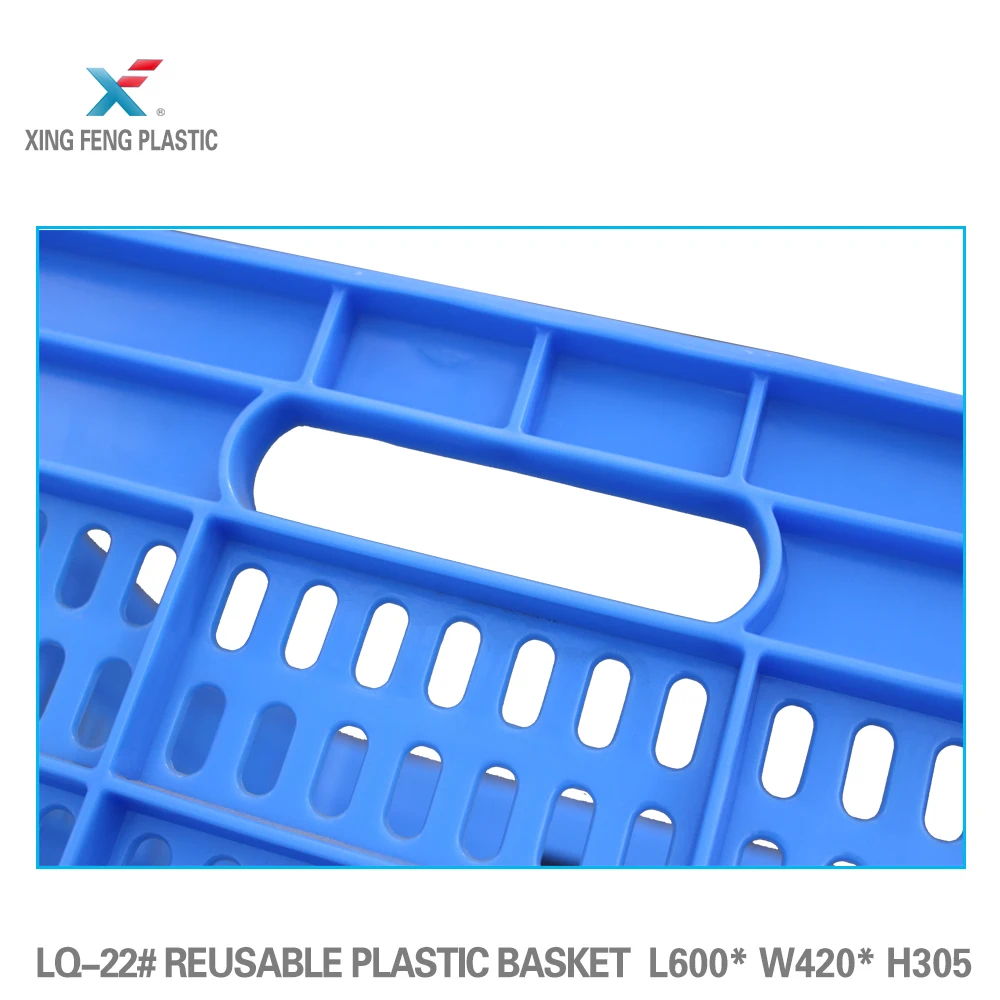 Mesh plastic turnover basket use for agriculture, industry, food, toys, medicine, clothing, ceramics