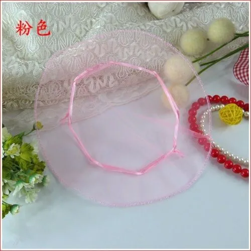 Wholesale 26cm, 35cm, 45cm  round organza candy bags with dots