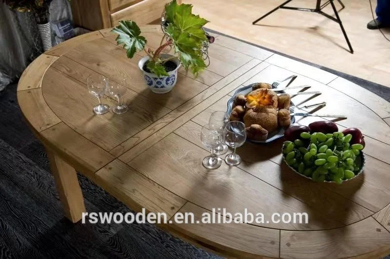 oak expandable dining table