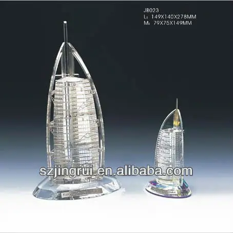 Dubai  Burj Al Arab Hotel crystal building model souvenir