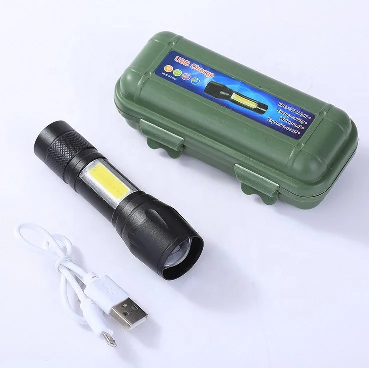  Фонарик с фокусировкой 3 режима Регулируемый мини-фонарик USB светодиодный перезаряжаемый фонарик для экстренных ситуаций и активного отдыха