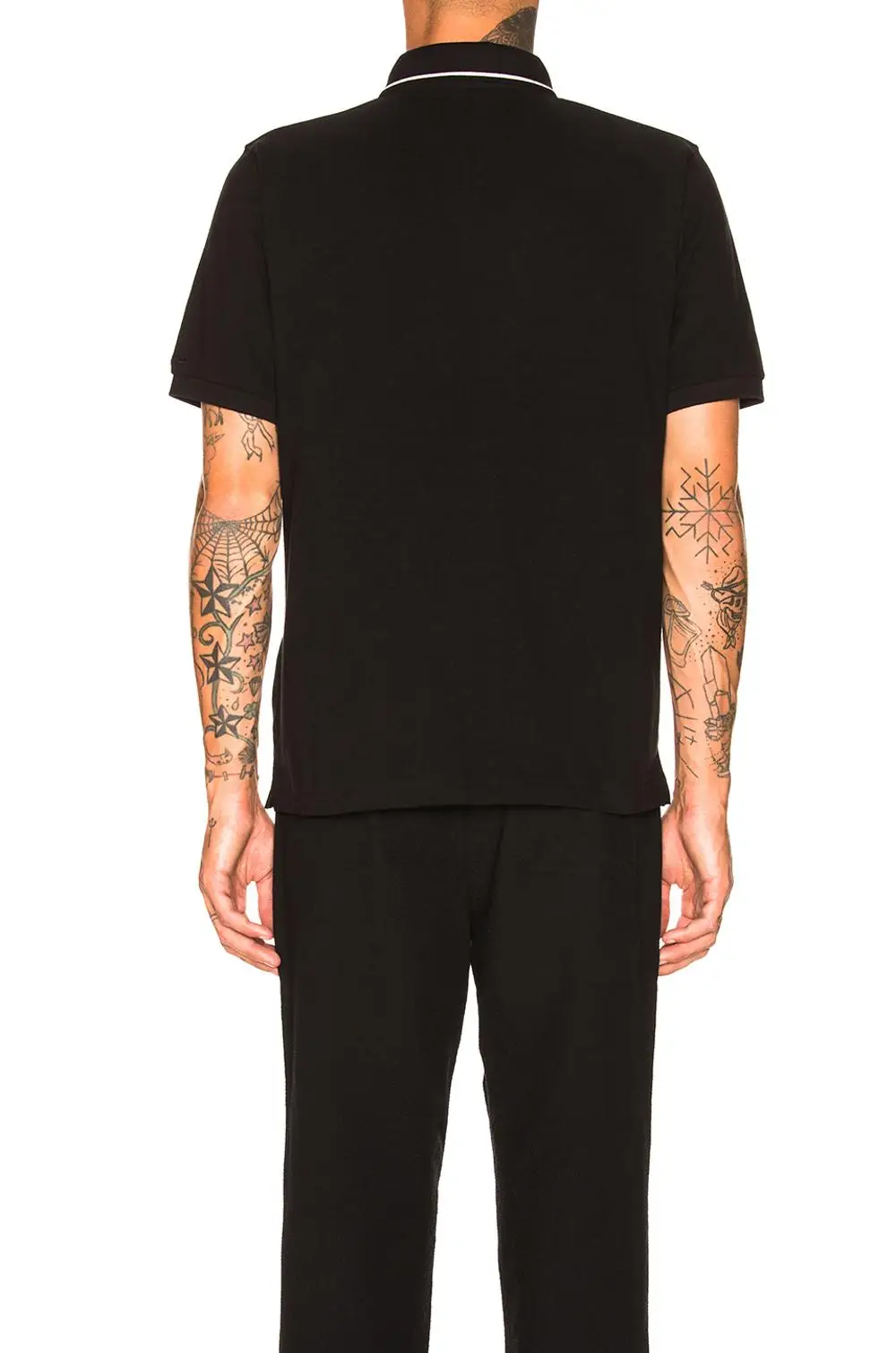 Custom full zip up knitted short sleeve polo t shirt for men Embroidered checked vintage polo in bulk