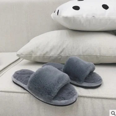 China ladies new shoes sandal woman fur design fashion winter slippers