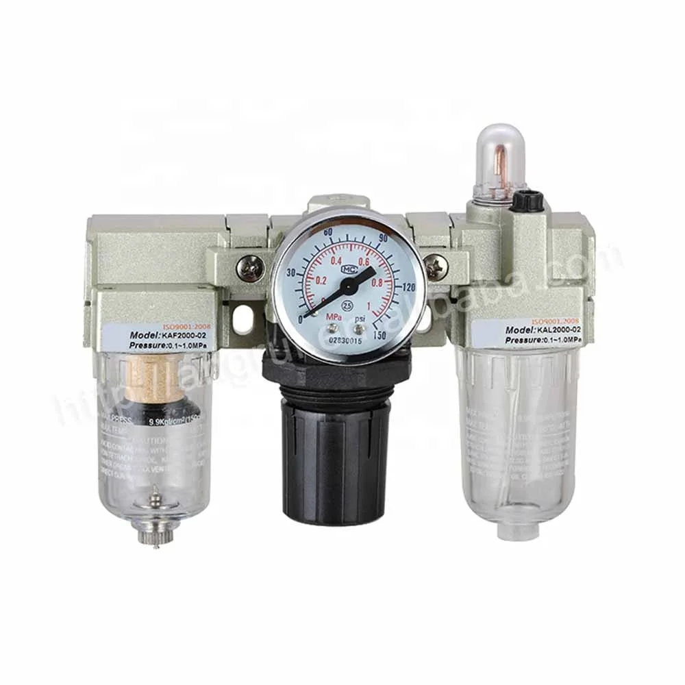 Air filter automatic drain regulator air source treatment unit