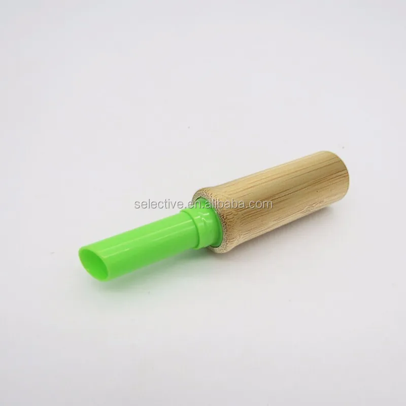 empty makeup round wooden bamboo lipstick lip balm tubes packaging
