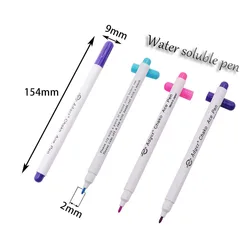 4pcs/lot Water soluble pen DIY stationery Erasable Pens Grommet Ink Fabric Marker Marking Pens DIY Needlework Red Blue Purple