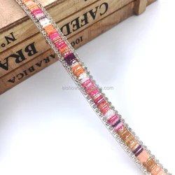 original factory heat transfer designs webbing chain rhinestone decoration hot fix trim for garment accessory