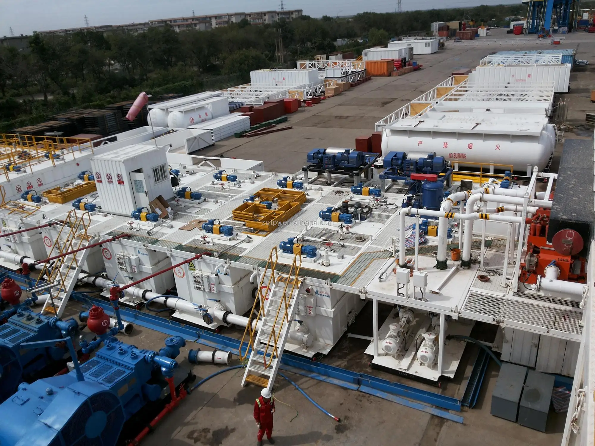 2021 Hot ! 20-300m3 volume Drilling rigs API Standard Skid-mounted mud cycle Solids Control System-mud tank